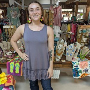 Ruffle Hem Tank Top